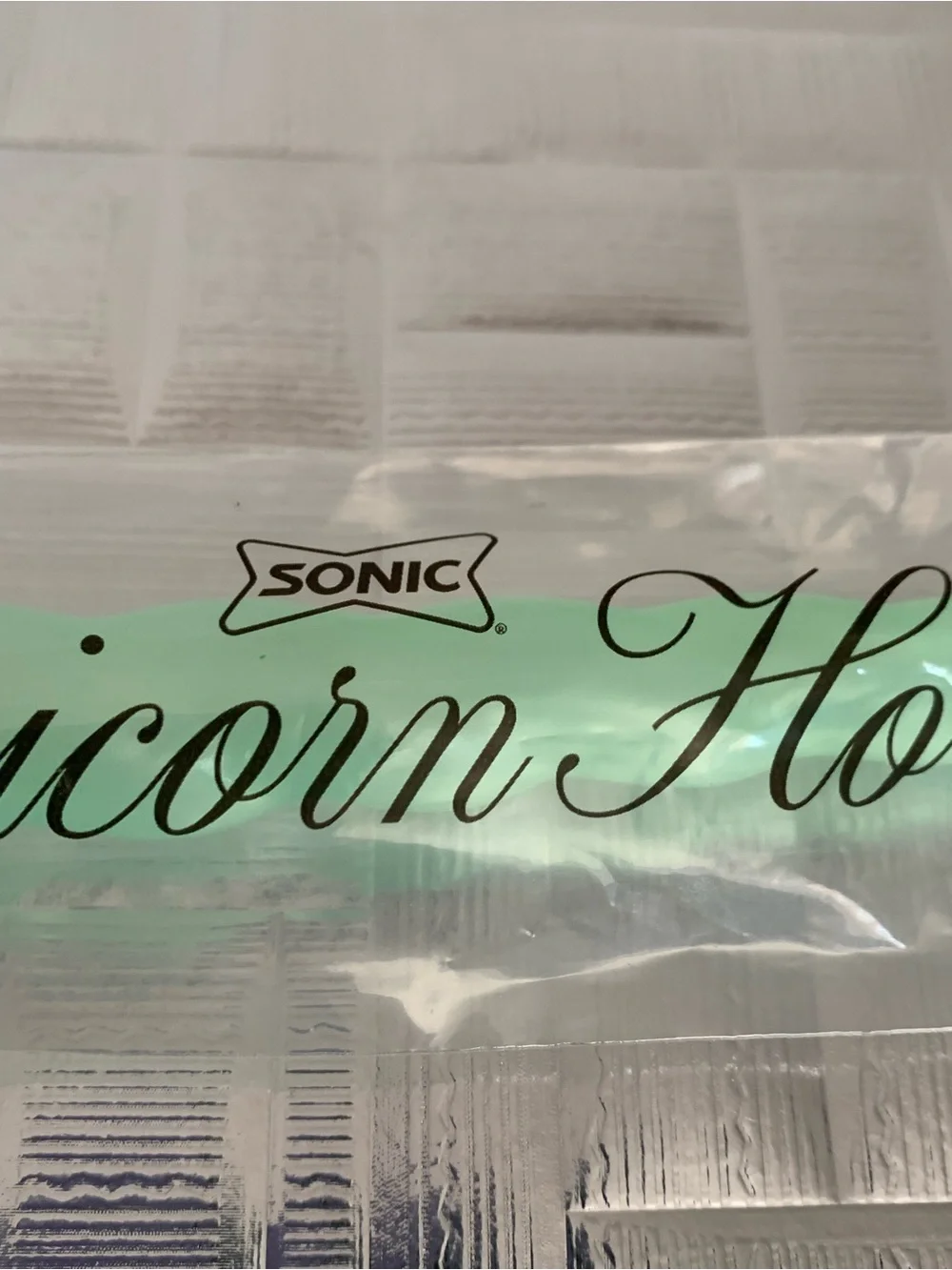 Sonic UNICORN Horn Straw - Hard To find Collectible Green  NEW